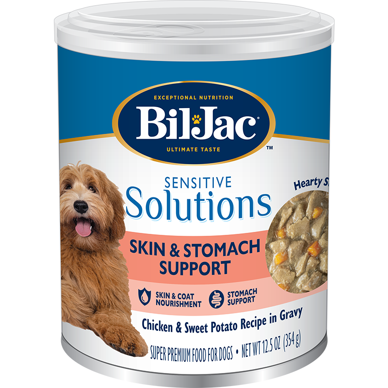 Bil-Jac Sensitive Solutions Skin & Stomach Support Chicken & Sweet Potato Recipe in Gravy - Bil-Jac Wet Dog Food