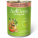 AvoDerm Grain Free 12 Cans-Whitefish, Salmon & Veggies Recipe In Gravy Wet Dog Food