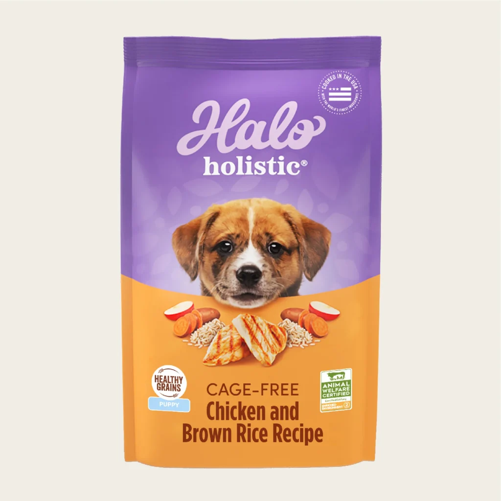 Halo Holistic Cage-Free Chicken & Brown Rice Recipe Dry Puppy Dry Dog Food