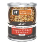 Simply Nourish Original Adult - Shreds, Salmon, Chicken & Rice Stew Wet Dog Food