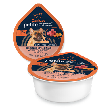 Canidae Pure Petite, Grain Free Minced Beef and Carrots Recipe for Small Breed Dogs Wet Dog Food