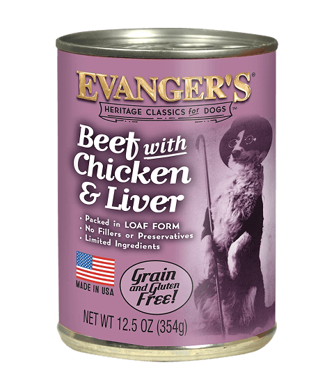 Evanger’s Super Premium Heritage Classic Beef, Chicken, & Liver Grain-Free Dog Food Topper
