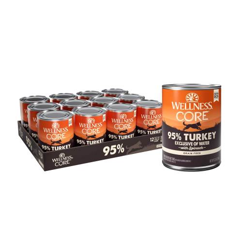 Wellness Core 95% Turkey & Spinach Grain-Free Wet Dog Food