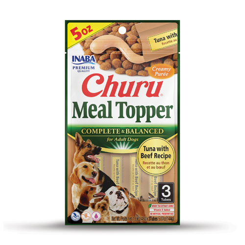 Inaba Churu Meal Tuna with Beef Recipe Grain-Free Dog Food Topper