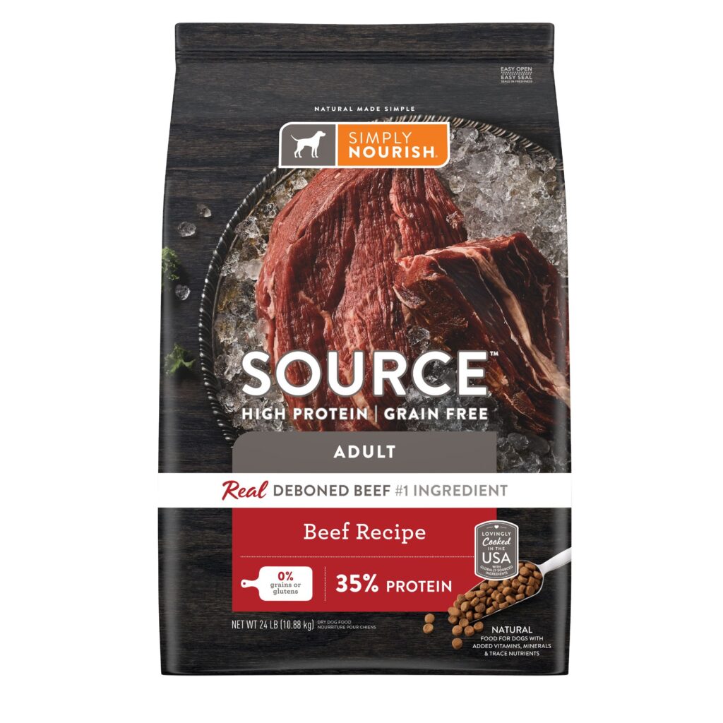 Simply Nourish Source High Protein Grain Free Adult Dry Dog Food