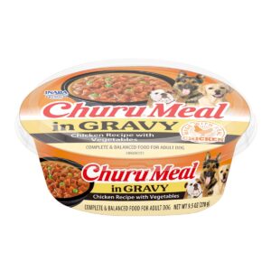Inaba Churu Meal in Gravy Chicken Recipe with Vegetables Grain-Free Wet Dog Food
