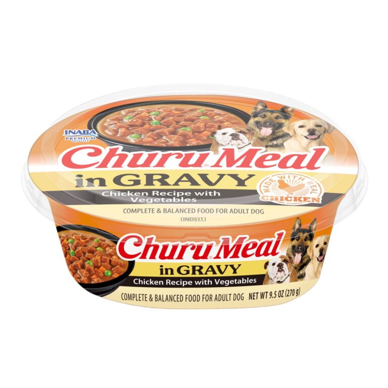 Inaba Churu Meal in Gravy Chicken Recipe with Vegetables Grain-Free Wet Dog Food
