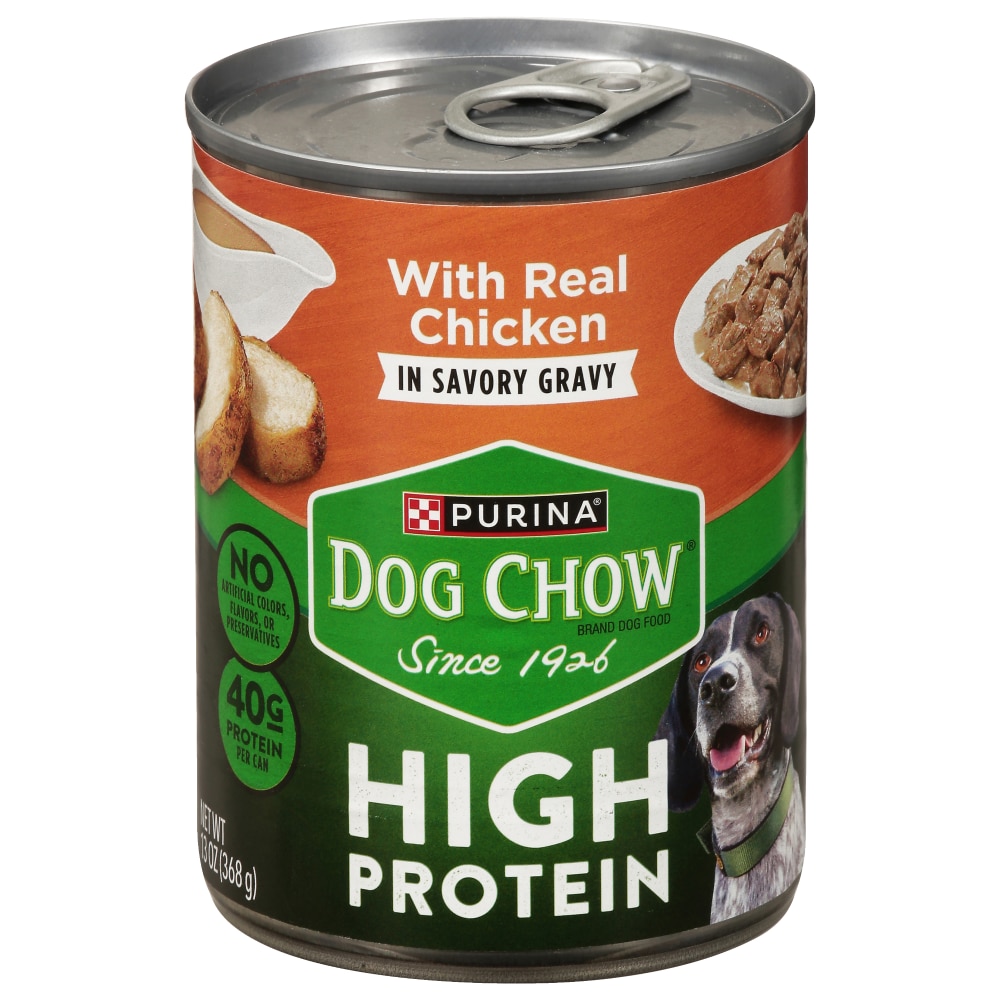 Purina Dog Chow High Protein with Real Chicken in Gravy Wet Dog Food