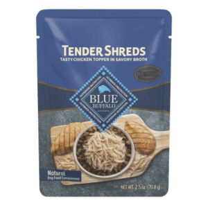 Blue Tender Shreds Tasty Chicken Topper Savory Broth Dog Food Topper