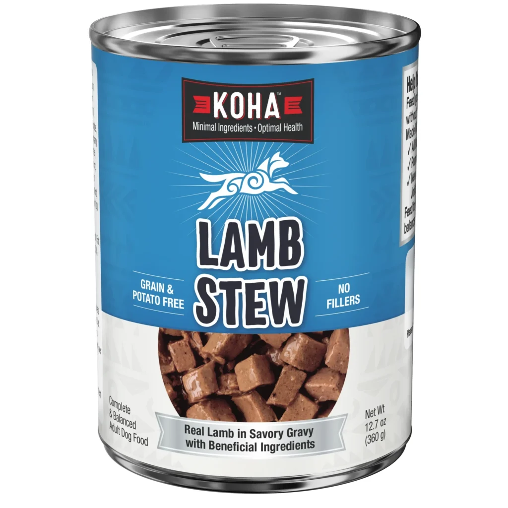 Koha Minimal Ingredient Stew Lamb Stew Wet Dog Food