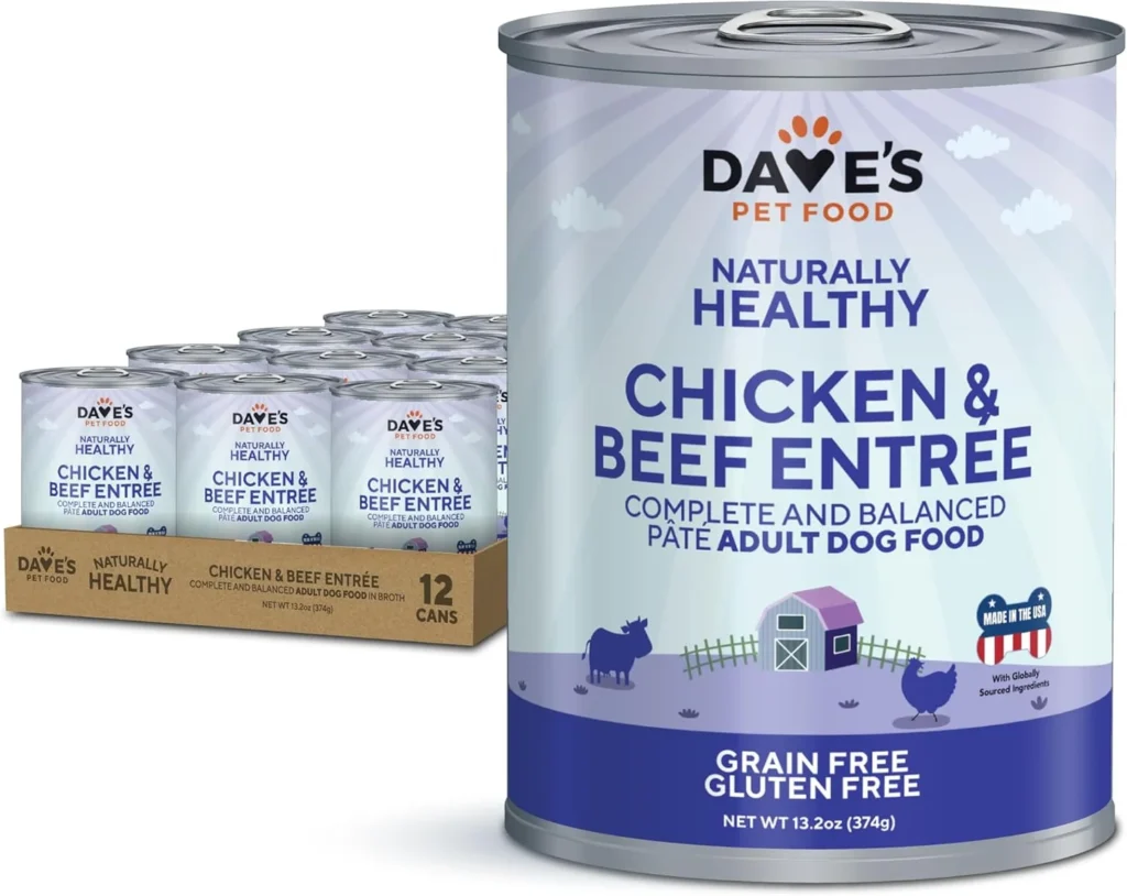 Dave’s Pet Food Naturally Healthy Chicken & Beef Entrée For Dogs / Wet Dog Food