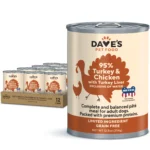 Dave’s Pet Food 95% Premium Meats Turkey & Chicken For Dogs / Grain-Free Wet Dog Food
