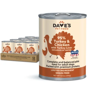 Dave’s Pet Food 95% Premium Meats Turkey & Chicken For Dogs / Grain-Free Wet Dog Food