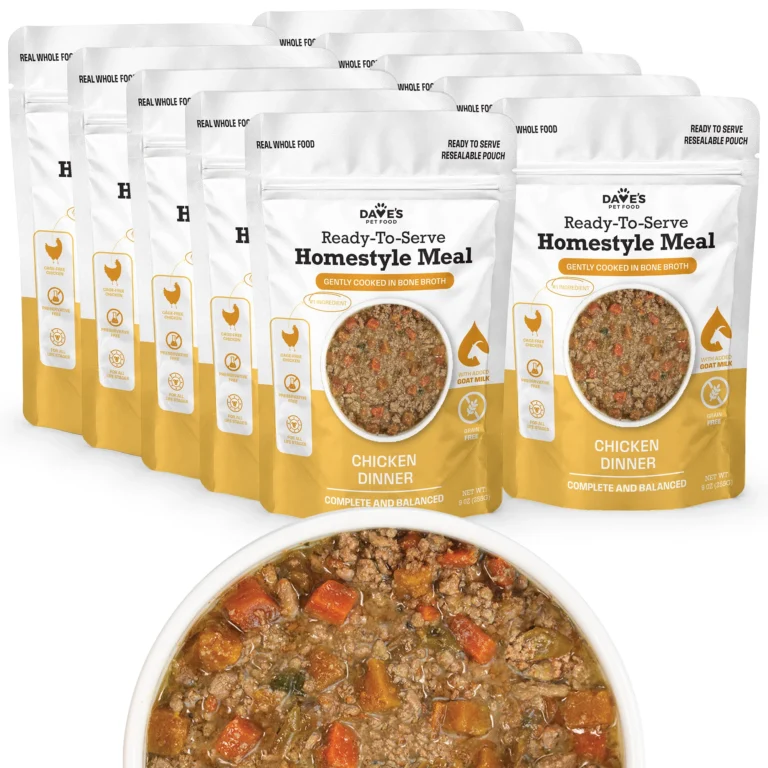 Dave’s Pet Food Dave’s Grain-Free Goat Milk, Chicken Dinner Pouch Recipe for Dogs / 10 Wet Dog Food
