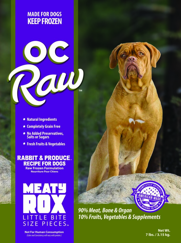 OC Raw Dog Complete Meals Rabbit & Produce Frozen Dog Food
