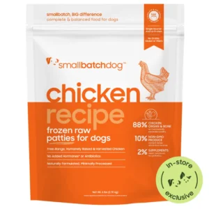 Smallbatch Frozen Raw Chicken Patties Frozen Dog Food