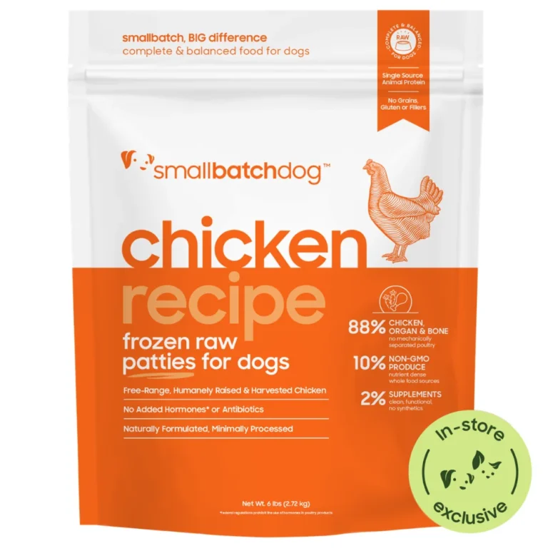 Smallbatch Frozen Raw Chicken Patties Frozen Dog Food