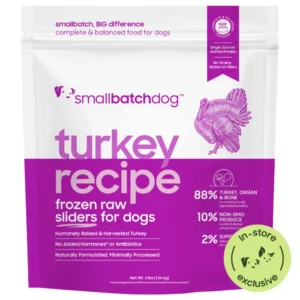 Smallbatch Raw Turkey Sliders Frozen Dog Food