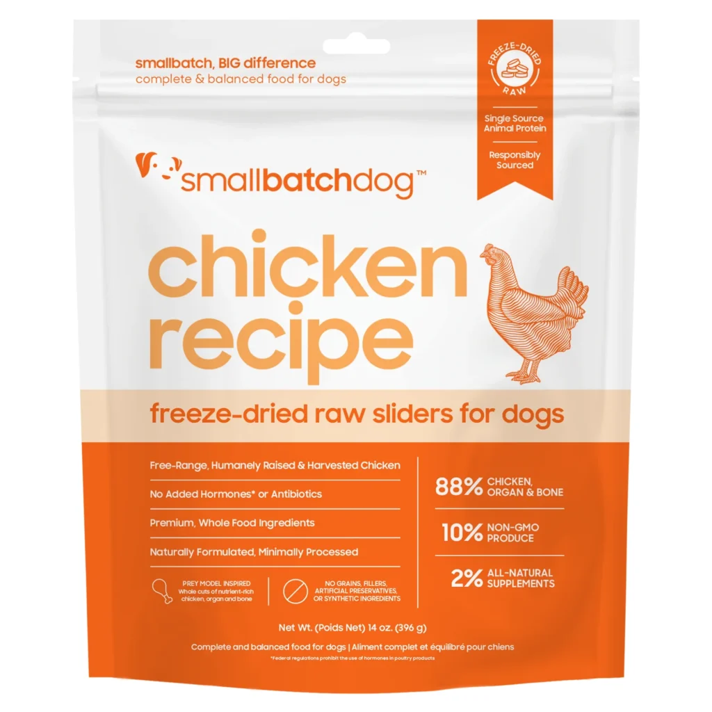 Smallbatch Chicken Sliders Freeze-Dried Dog Food