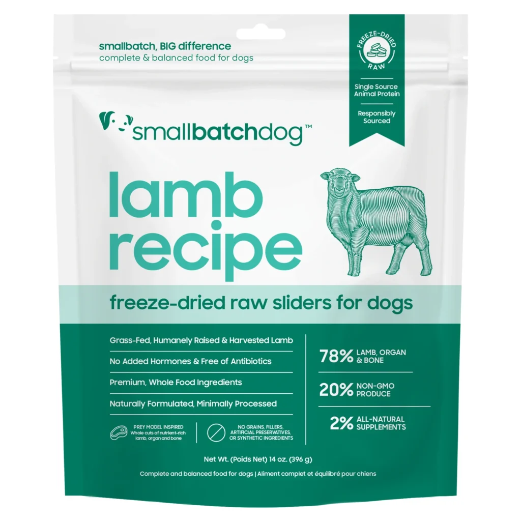 Smallbatch Lamb Sliders Freeze-Dried Dog Food