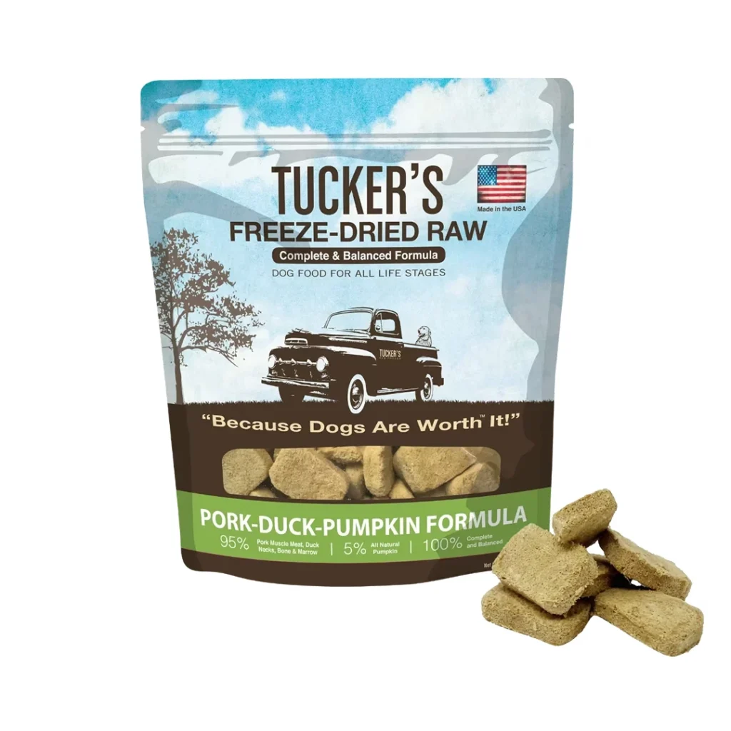 Tucker’s Pork-Duck-Pumpkin Diet Freeze-Dried Dog Food