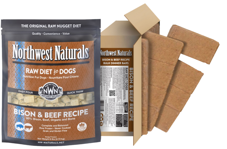 Northwest Naturals Nuggets; Bulk Meal Bars Bison & Beef Recipe Frozen Dog Food