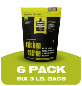 Raw Bistro Chicken Entree 6 Pack Frozen Dog Food