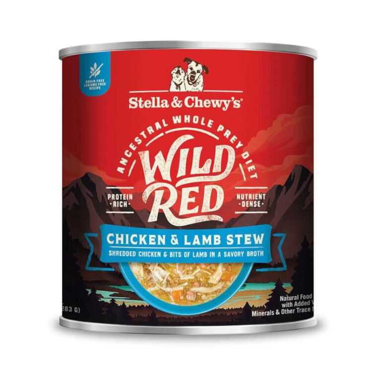 Stella & Chewy’s Wild Red : Whole Prey Chicken & Lamb Recipe, Protein Rich, Grain Free & Legume Free Stew Wet Dog Food