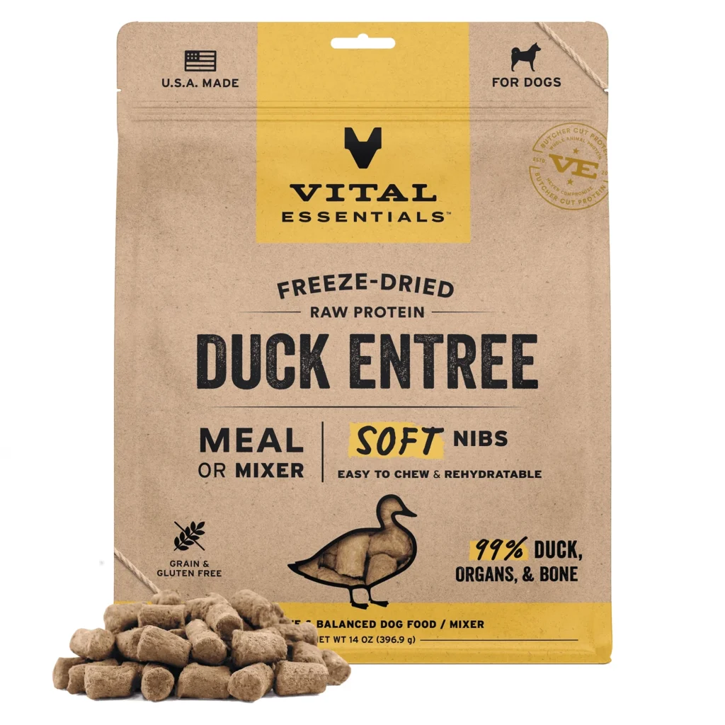Vital Essentials Duck Soft Nibs Freeze-Dried Dog Food