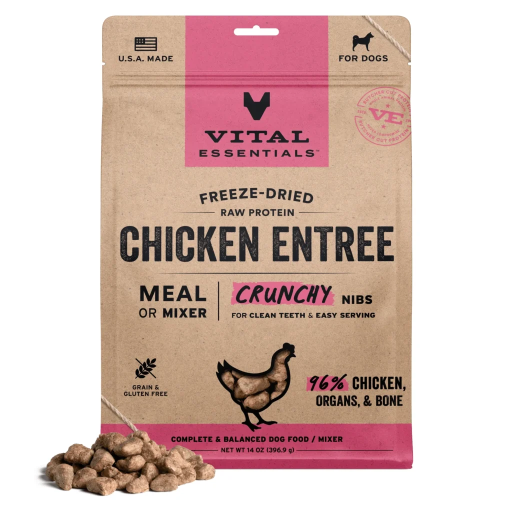 Vital Essentials Entrée (Nibs) Chicken Nibs Freeze-Dried Dog Food