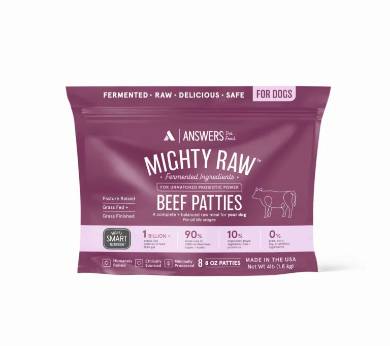 Answers Pet Food Detailed Mighty Raw Beef Frozen Dog Food