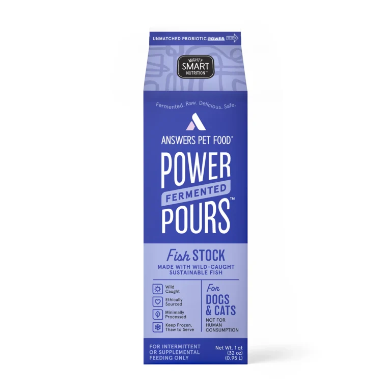 Answers Pet Food Power Pours Fermented Fish Stock Dog Food Topper