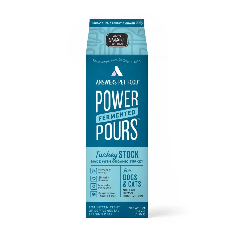 Answers Pet Food Power Pours Fermented Turkey Stock Dog Food Topper