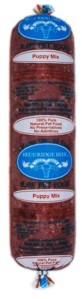 Blue Ridge Beef Raw Puppy Mix Frozen Dog Food