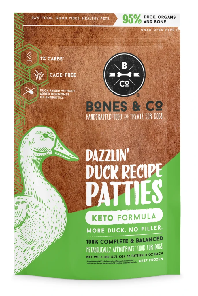 Bones & Co Cage-Free Duck Raw - The Bones & Co. Frozen Dog Food