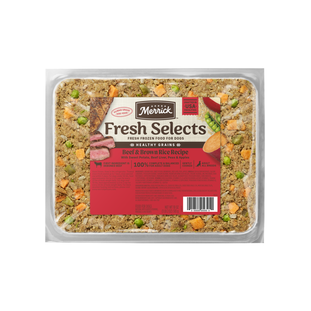 Merrick Fresh Selects Beef & Brown Rice Fresh Frozen Dog Food