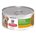 Hill’s Science Diet Adult 7+ Senior Vitality Small & Mini Chicken & Vegetable Stew Wet Dog Food