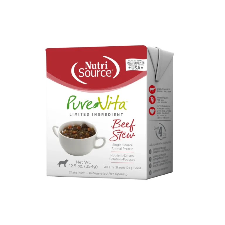 NutriSource PureVita Beef Stew Wet Dog Food