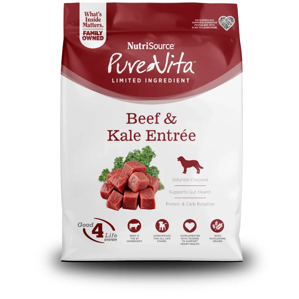 NutriSource PureVita Beef & Kale Entree Dry Dog Food