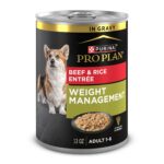 Purina Pro Plan Weight Management Beef Rice Gravy Wet Dog Food