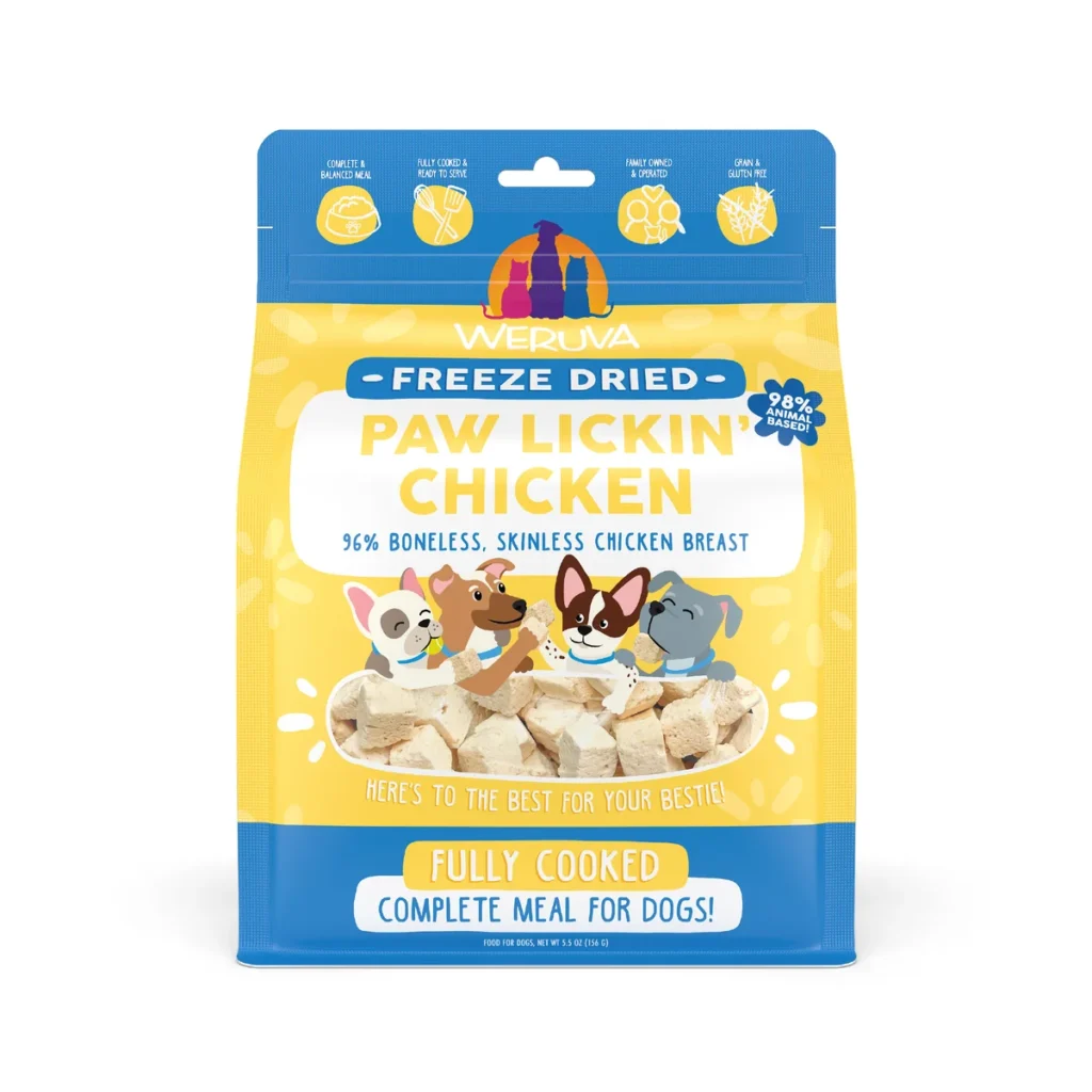 Weruva Dogs in the Kitchen Dog Paw Lickin Grain-Free Freeze-Dried Dog Food