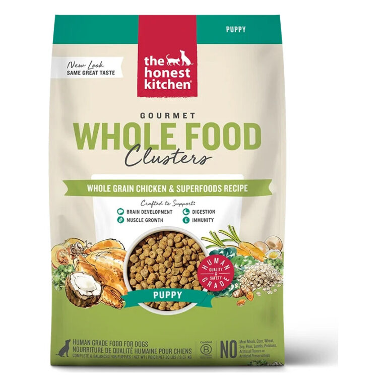 The Honest Kitchen Whole Grain Chicken & Oat Recipe Whole Food Clusters Puppy Blend Dry Dog Food