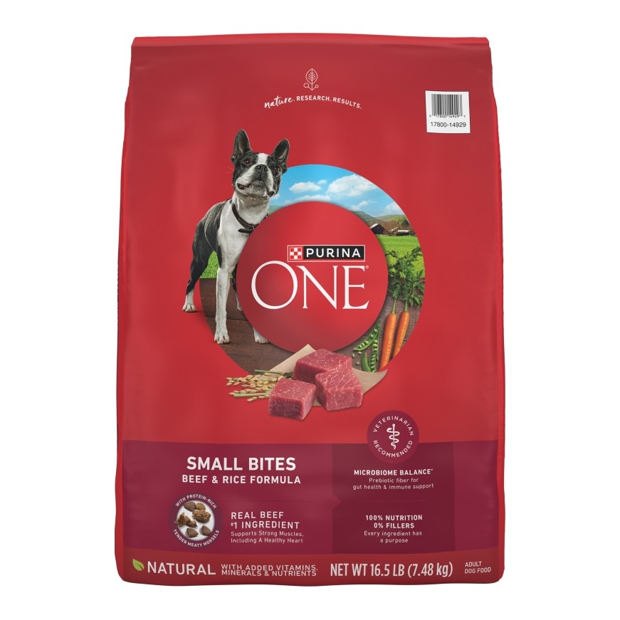 Purina One SmartBlend Small Bites Beef & Rice Formula Adult Premium Dry Dog Food