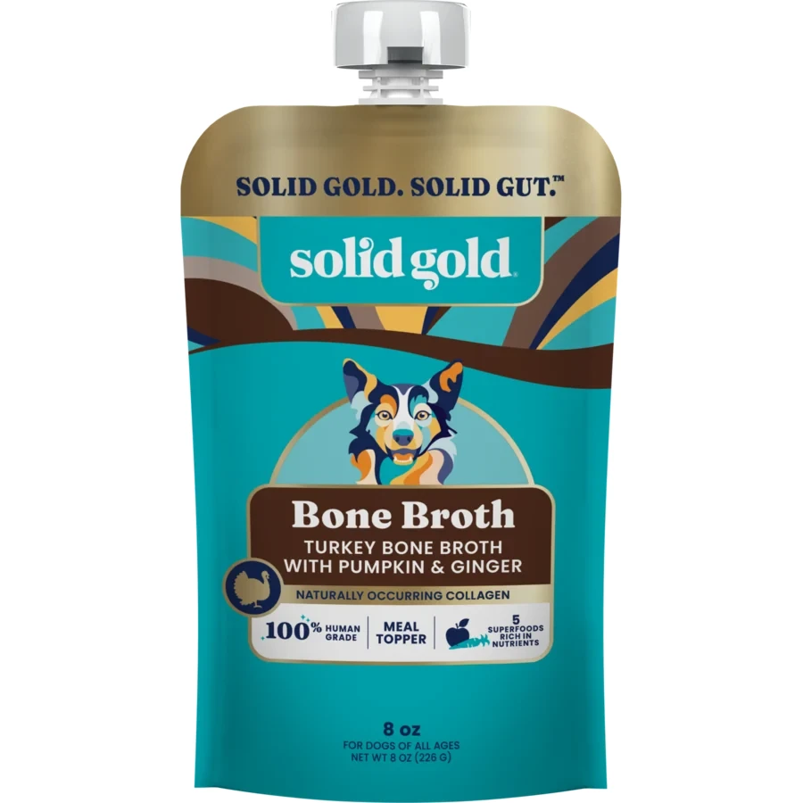 Solid Gold Turkey Bone Broth with Pumpkin & Ginger Dog Food Topper