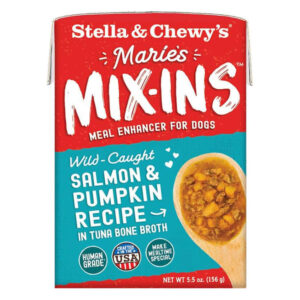 Stella & Chewy’s Marie’s Mix-Ins Wild-Caught Salmon & Pumpkin Recipe in Tuna Bone Broth Dog Food Mixer