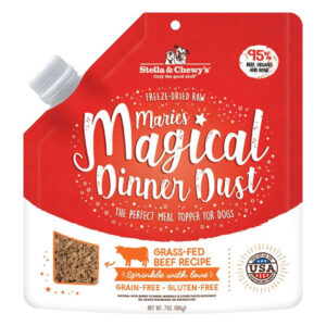 Stella & Chewy’s Marie’s Magical Dinner Dust Grass-Fed Beef Recipe Freeze-Dried Raw Dog Food Topper