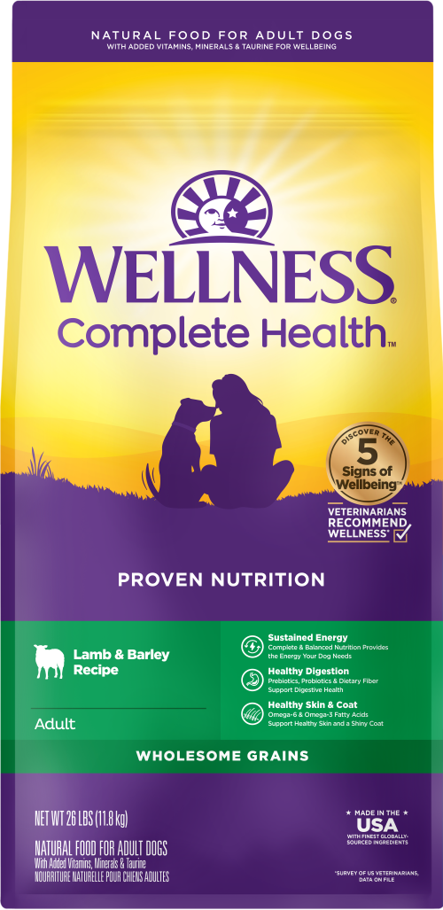 Wellness Complete Health Lamb & Barley Dry Dog Food